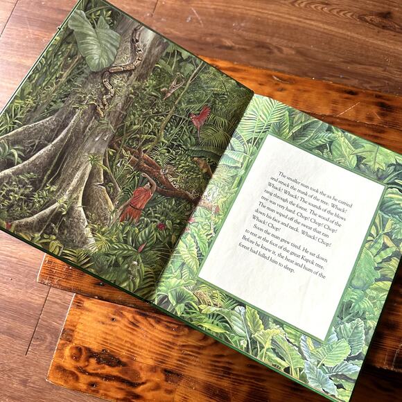 Vintage 1990 The Great Kapok Tree A Tale Of The Amazon Rainforest Hardcover Book - Picture 4 of 8
